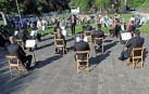 Casi cuatro meses después de su último concierto, la banda municipal volvió a reencontrarse con su público