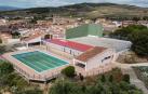 Panorámica de Fitero, con el complejo de piscinas en primer término, que permanecerán cerradas este verano.