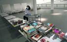 Imagen tomada a finales de mayo en la Biblioteca de Navarra, en los preparativos para retomar la devolución de libros prestados.