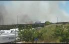 Vídeo de un incendio forestal en Sarriguren (II)