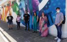 La entrada de Remontival se llena de color para la próxima vuelta al cole
