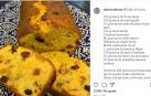 Fotografía instagram de Chicote, bizcocho de frutos secos.