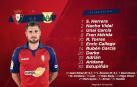 Osasuna se medirá al Leganés con cinco novedades en el once