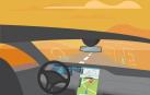Imagen de un coche con gps