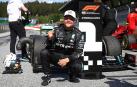 Bottas celebra su victoria en Austria.