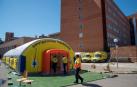 Hospital de campaña montado junto al Hospital Universitario Arnau de Vilanova de Lleida.