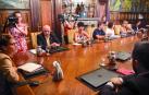 La presidenta María Chivite y los consejeros del Gobierno foral, reunidos el pasado 8 de agosto de 2019, tras tomar posesión.