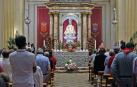 El altar de San Fermín, instantes antes de dar comienzo la eucaristía de la Octava, este martes.