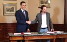 Sánchez e Iglesias firman un preacuerdo para un Gobierno de coalición
