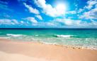 Imagen de una playa en pleno verano
