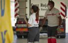 Todas las fotos de este jueves, 23 de julio, en Mendillorri, donde se está preparando, en las inmediaciones del Instituto de Educación Secundaria, la zona para realizar las PCR a los jóvenes de entre 17 y 28 años
