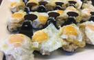 Crema de setas y huevos fritos