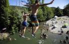 Todas las fotos de este domingo, 26 de julio, en el que los termómetros superaron los 30 grados. La previsión para esta semana es un aumento todavía más notable de las temperaturas