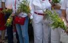 En Tudela es tradición acudir a la procesión de Santa Ana con un ramito de albahaca.