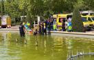 Muere un joven tras ser succionado por una tubería de una fuente ornamental de Móstoles