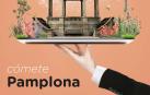 Cartel del programa 'Cómete Pamplona', que ofrece ventajas para los turistas que llegan a la ciudad