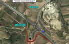 Mapa del proyecto de construcción del enlace de Lodosa en la AP-68.