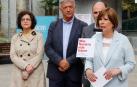 La candidata a la Presidencia de Navarra, Uxue Barkos, en un acto electoral de Geroa Bai