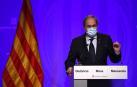El presidente de la Generalitat, Quim Torra, comparece en rueda de prensa tras la reunión semanal del Govern.