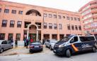 Un furgón de la Policía Nacional en los juzgados de Aranda de Duero