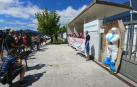 Protesta de los trabajadores de Siemens Gamesa en Aoiz delante de la fábrica