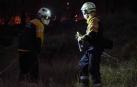 El rayo de una tormenta provoca un incendio forestal en Gazolaz