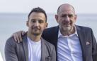 El director Alejandro Amenabar y el actor Karra Elejalde, durante la presentación de la película 'Mientras dure la guerra' en el Festival de San Sebastián