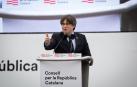 Puigdemont, en el acto en Perpignan.