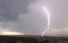 Fotografia tomada desde casa en una tormenta este fin de semana en lerin