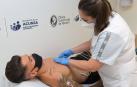 Luis Perea, durante el reconocimiento médico en la CUN.