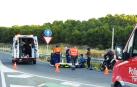 Un motorista resulta herido en Cadreita tras salirse de la vía en la NA-134