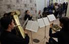 Varios alumnos del Conservatorio de Tudela, en una actuación.
