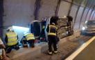 Tres heridos en una colisión dentro de un túnel de la A-15