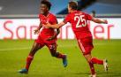 Coman y Müller celebran el único gol del partido.