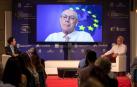 El expresidente del Consejo Europeo y exprimer ministro de Bélgica, Herman Van Rompuy, en su intervención telemática de este miércoles.