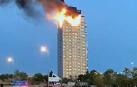 Un gran incendio devora los pisos superiores de una torre del norte de Madrid