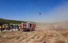 Herido un camionero en un camino rural de Caparroso