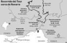Recorrido del Tour cerca de Navarra