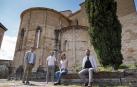 Desde la izda., Oriol Guimerà, Valentín Miralles, Victoria Cassano y Jorge Losana, este lunes en Estella.