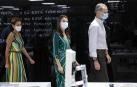 María Chivite y los Reyes en la última visita real, el 27 de julio.