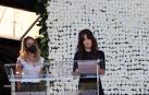 Fotografías del homenaje organizado por el Ayuntamiento de Pamplona en recuerdo a las víctimas de la covid-19. El acto estaba enmarcado en el  597º aniversario del Privilegio de la Unión.