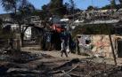 Nuevo incendio en el campo de refugiados de Moria en Lesbos