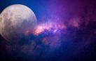 Imagen de la Luna junto a la Vía Láctea