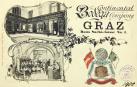 Postal de 1900 que muestra el establecimiento de la Continental Bodega Company en Graz (Austria).  L. S.