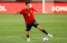 Reguilón, con la camiseta de la selección española.
