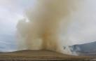 Incendio de unas rastrojeras en Pamplona