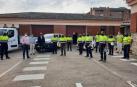 El alcalde de Tudela, Alejandro Toquero, junto al edil de Urbanismo, Zeus Pérez, y el director del área, Eduardo Erro, han visitado las instalaciones de la brigada municipal de obras