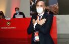 Luis Rubiales, tras ser reelegido como presidente de la Federación Española de Fútbol (RFEF)