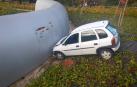 Evacuado un conductor de 51 años tras salirse de la vía en Pamplona