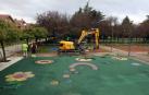 Retoman las obras para cubrir un parque en Barañáin